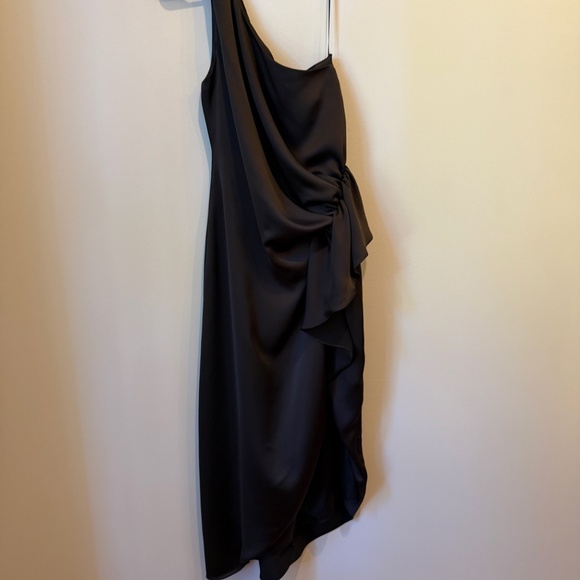 Ramy Brook  Malika Satin One Shoulder Midi Dress size 8 - Picture 13 of 14